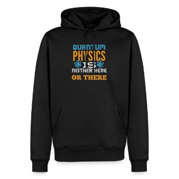 quantum physics - Men’s Premium Organic Hoodie - black - Front - Nico (187cm)