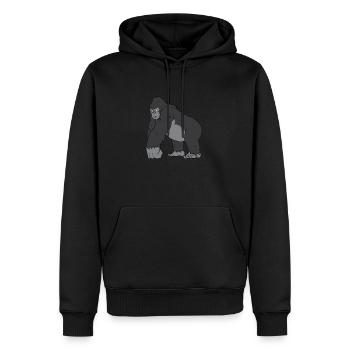Gorilla - Strong silverback - Sweat à capuche Premium bio Homme - noir - Devant - Nico (187cm)