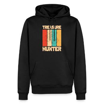 Cadeau de géocacheurs de carte d'île de chasse au trésor cool - Sweat à capuche Premium bio Homme - noir - Devant - Nico (187cm)