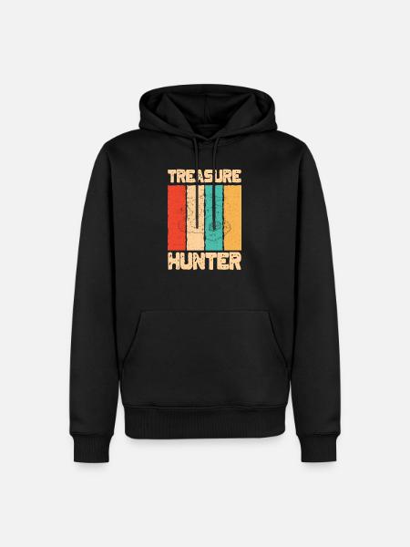 Cadeau de géocacheurs de carte d'île de chasse au trésor cool - Sweat à capuche Premium bio Homme - noir
