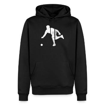 Bocce - Sweat à capuche Premium bio Homme - noir - Devant - Nico (187cm)