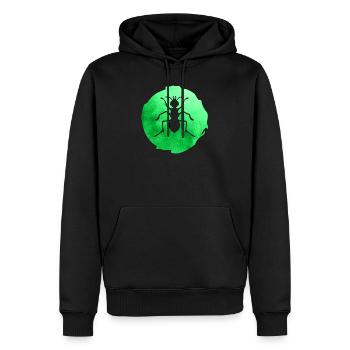 Fourmis - Sweat à capuche Premium bio Homme - noir - Devant - Nico (187cm)