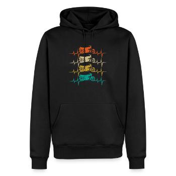 Simson Moped S51 Oldtimer Geschenk Vintage - Männer Premium Bio Hoodie - Schwarz - Vorne - Nico (187cm)