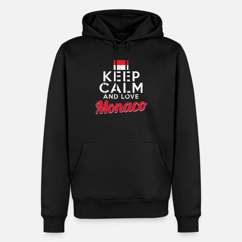 Monaco - Männer Premium Bio Hoodie - Schwarz