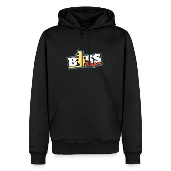 Guitare Basse - Sweat à capuche Premium bio Homme - noir - Devant - Nico (187cm)