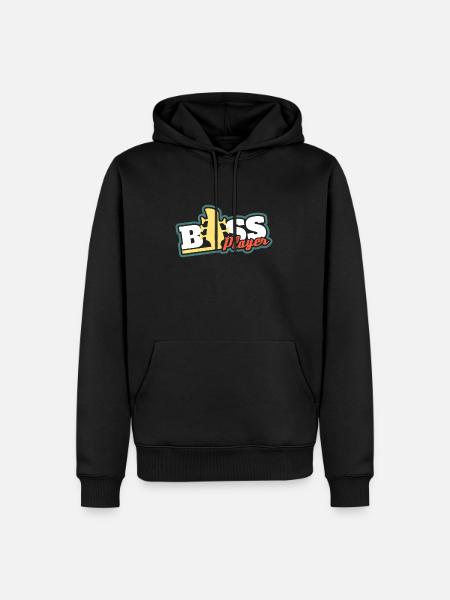 Guitare Basse - Sweat à capuche Premium bio Homme - noir