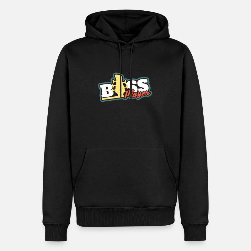Guitare Basse - Sweat à capuche Premium bio Homme - noir