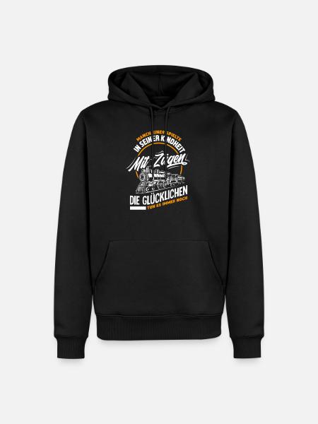 Eisenbahn Beruf - Männer Premium Bio Hoodie - Schwarz