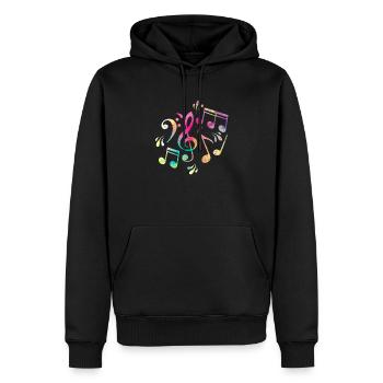 Partition - Sweat à capuche Premium bio Homme - noir - Devant - Nico (187cm)
