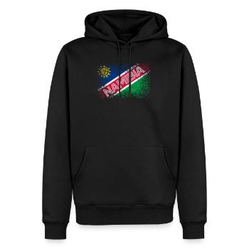Namibie - Sweat à capuche Premium bio Homme - noir - Devant - Nico (187cm)