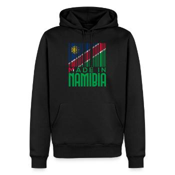 Namibie - Sweat à capuche Premium bio Homme - noir - Devant - Nico (187cm)