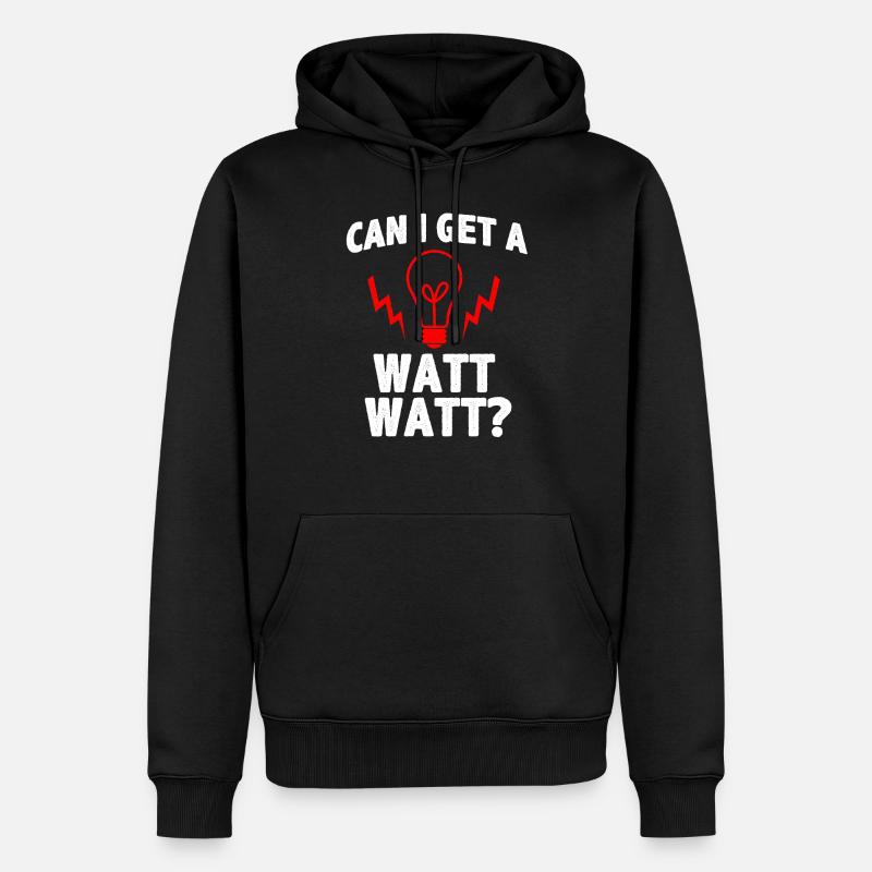 Watts d'électricité - Sweat à capuche Premium bio Homme - noir