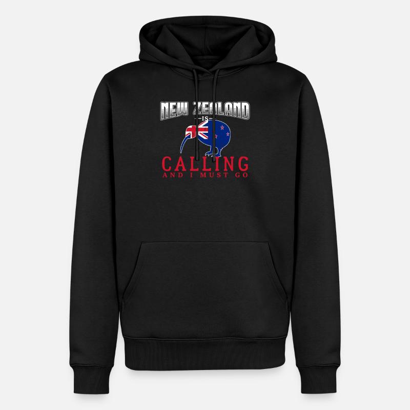 Neuseeland - Männer Premium Bio Hoodie - Schwarz