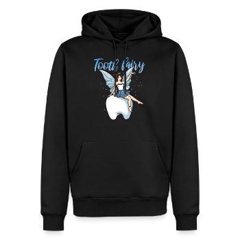 Dent fée dent fée - Sweat à capuche Premium bio Homme - noir - Devant - Nico (187cm)