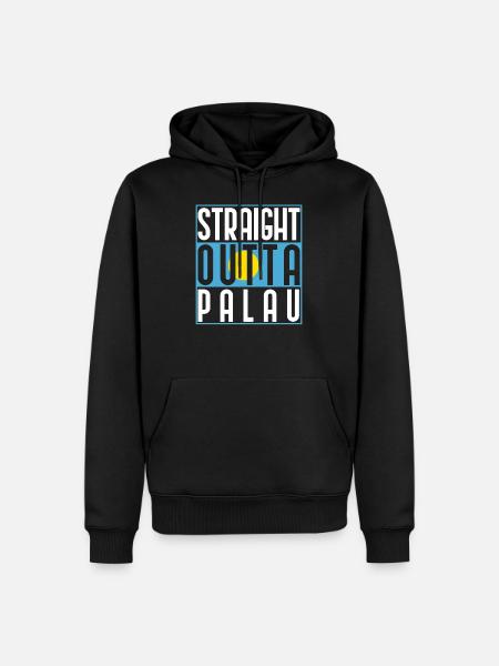 Palau - Männer Premium Bio Hoodie - Schwarz