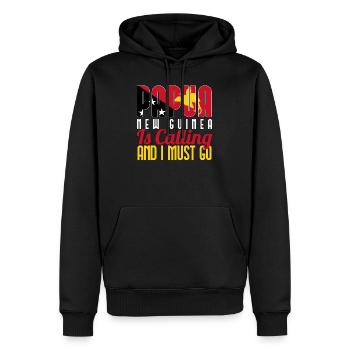 Papua Neuguinea - Männer Premium Bio Hoodie - Schwarz - Vorne - Nico (187cm)