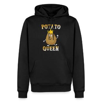 Kartoffel Königin Kartoffeln - Männer Premium Bio Hoodie - Schwarz - Vorne - Nico (187cm)