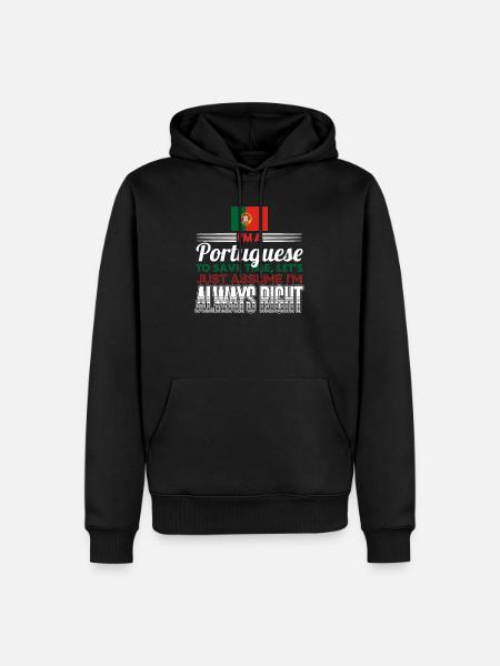 Portugal - Männer Premium Bio Hoodie - Schwarz