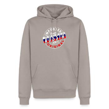 Russland - Männer Premium Bio Hoodie - Taupe - Vorne - Nico (187cm)