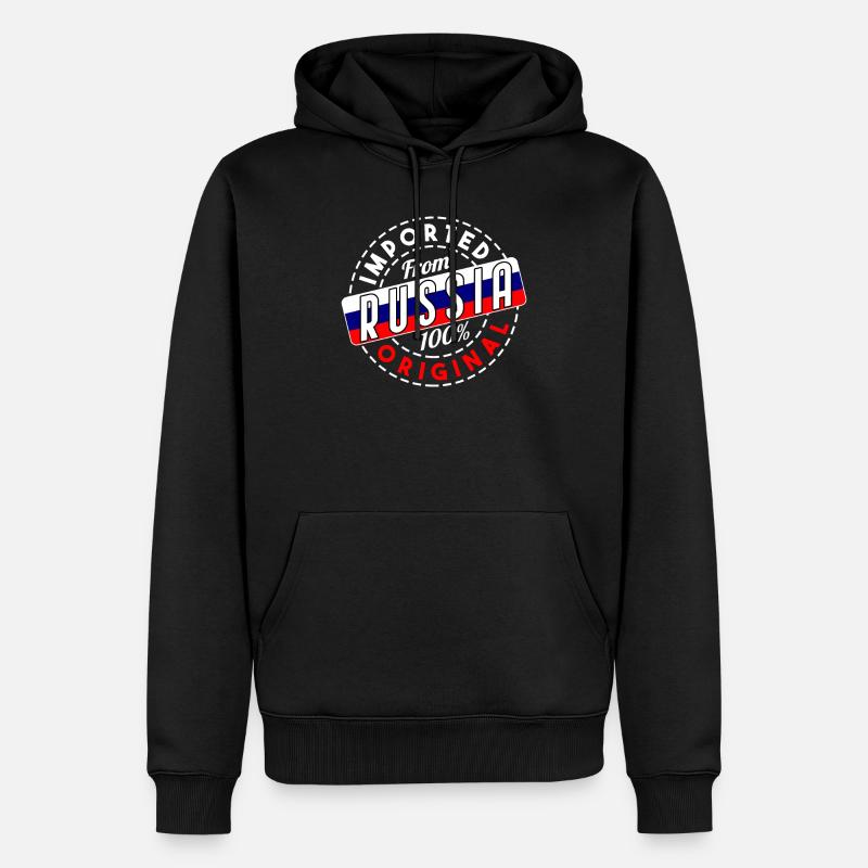 Russie - Sweat à capuche Premium bio Homme - noir