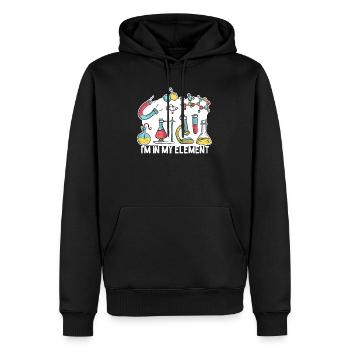 Chemistry in my element - Men’s Premium Organic Hoodie - black - Front - Nico (187cm)