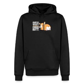 Guess What Corgi Butt Funny Corgi Dog Lovers - Männer Premium Bio Hoodie - Schwarz - Vorne - Nico (187cm)
