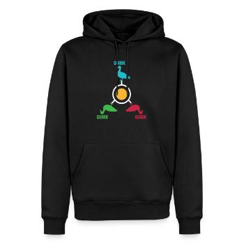 Drôle orbitant Quarks Duck Pun Quark cadeau - Sweat à capuche Premium bio Homme - noir - Devant - Nico (187cm)