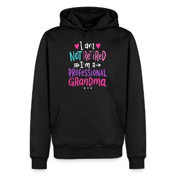 Oma Großmutter im Ruhestand - Männer Premium Bio Hoodie - Schwarz - Vorne - Nico (187cm)