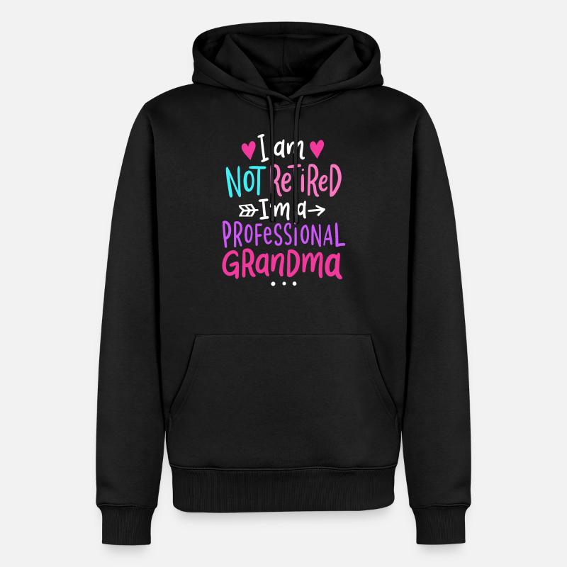 Grand-mère retraitée grand-mère - Sweat à capuche Premium bio Homme - noir