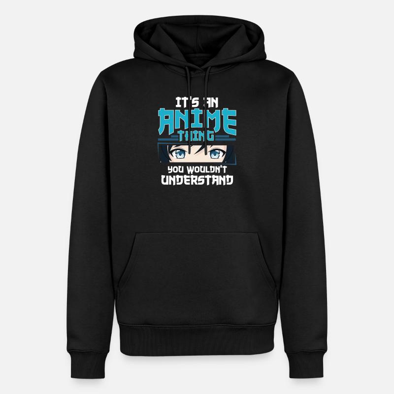 Anime - Männer Premium Bio Hoodie - Schwarz