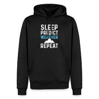 Wetter Meteorologe - Männer Premium Bio Hoodie - Schwarz - Vorne - Nico (187cm)