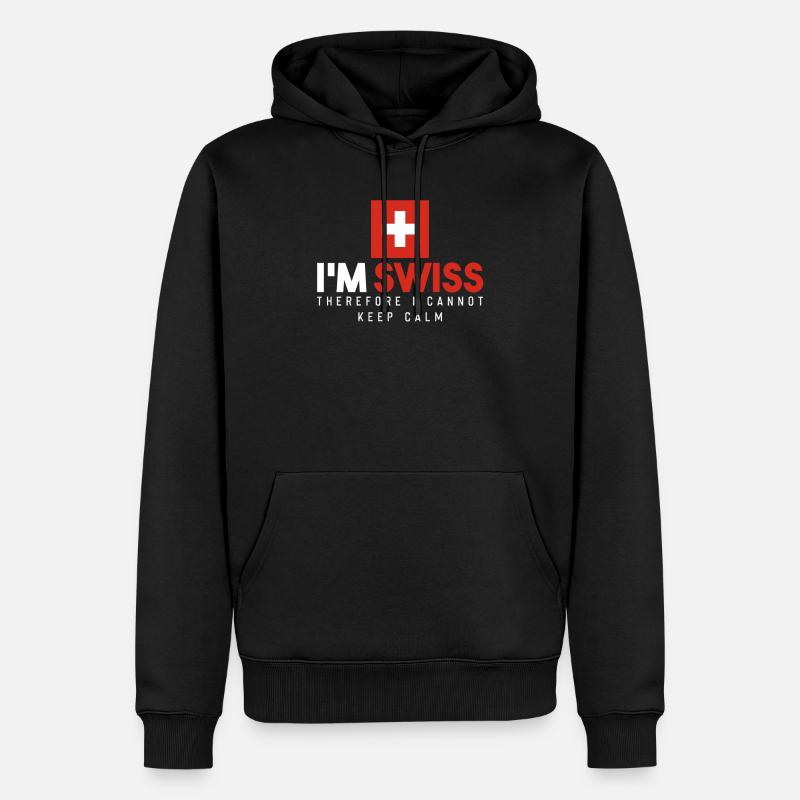 Suisse - Sweat à capuche Premium bio Homme - noir