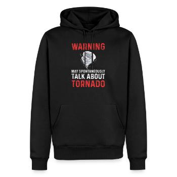Tornado Storm Chaser - Men’s Premium Organic Hoodie - black - Front - Nico (187cm)