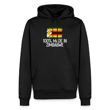 Zimbabwe - Sweat à capuche Premium bio Homme - noir - Devant - Nico (187cm)
