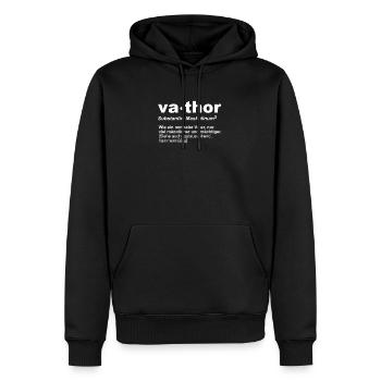 Va Thor Vater Thor - Männer Premium Bio Hoodie - Schwarz - Vorne - Nico (187cm)