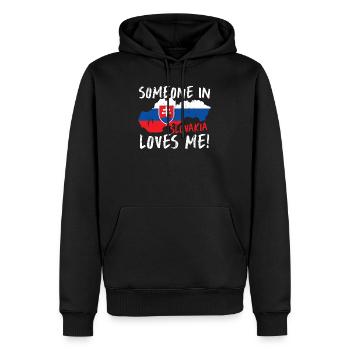 Slowakei - Männer Premium Bio Hoodie - Schwarz - Vorne - Nico (187cm)