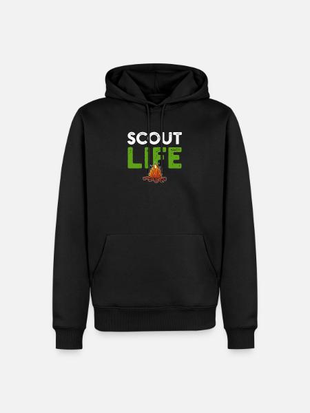 Scout camp fire - Men’s Premium Organic Hoodie - black