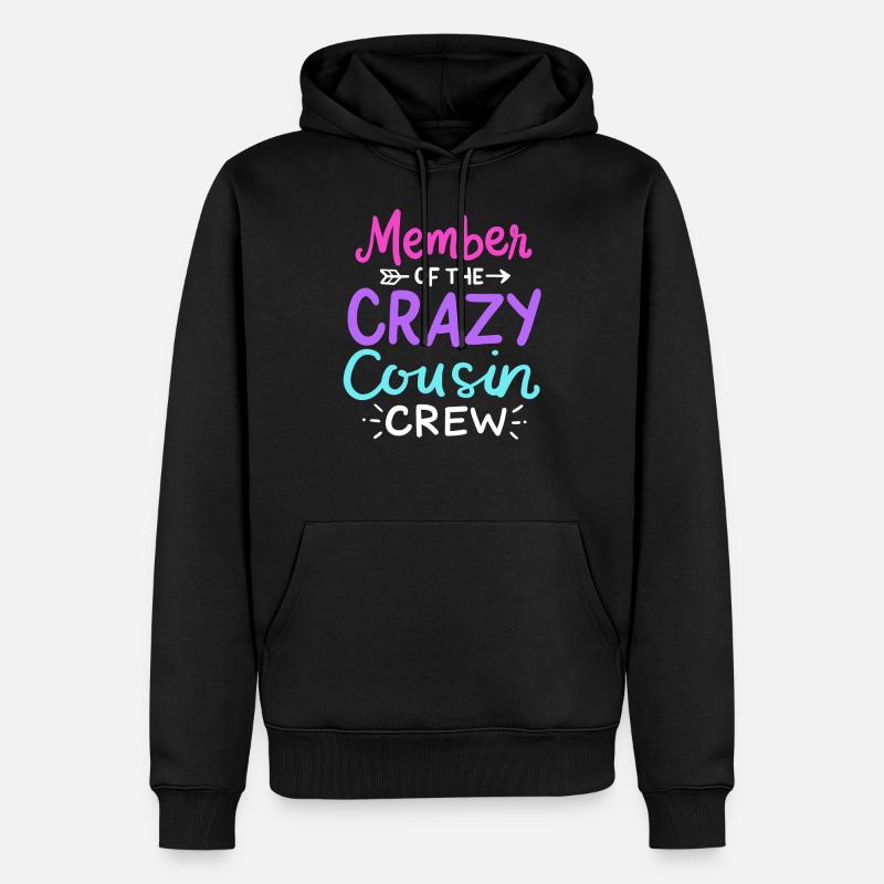 Cousin - Männer Premium Bio Hoodie - Schwarz