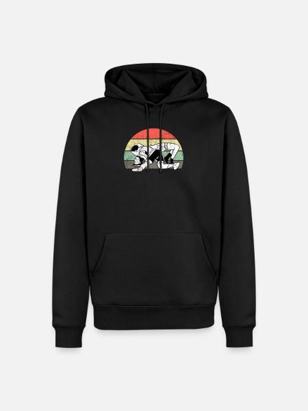 Ringer Retro - Men’s Premium Organic Hoodie - black
