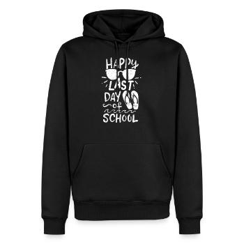 Dernier jour d'école pour les vacances d'été - Sweat à capuche Premium bio Homme - noir - Devant - Nico (187cm)