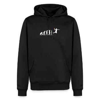 Basketball - Evolution des Menschen / Darwin - Männer Premium Bio Hoodie - Schwarz - Vorne - Nico (187cm)