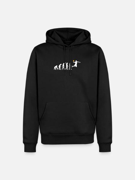 Basketball - Human Evolution / Darwin - Men’s Premium Organic Hoodie - black