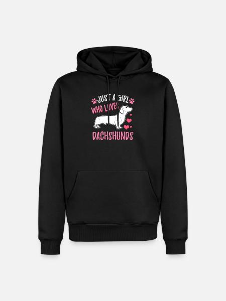 dachshund - Men’s Premium Organic Hoodie - black