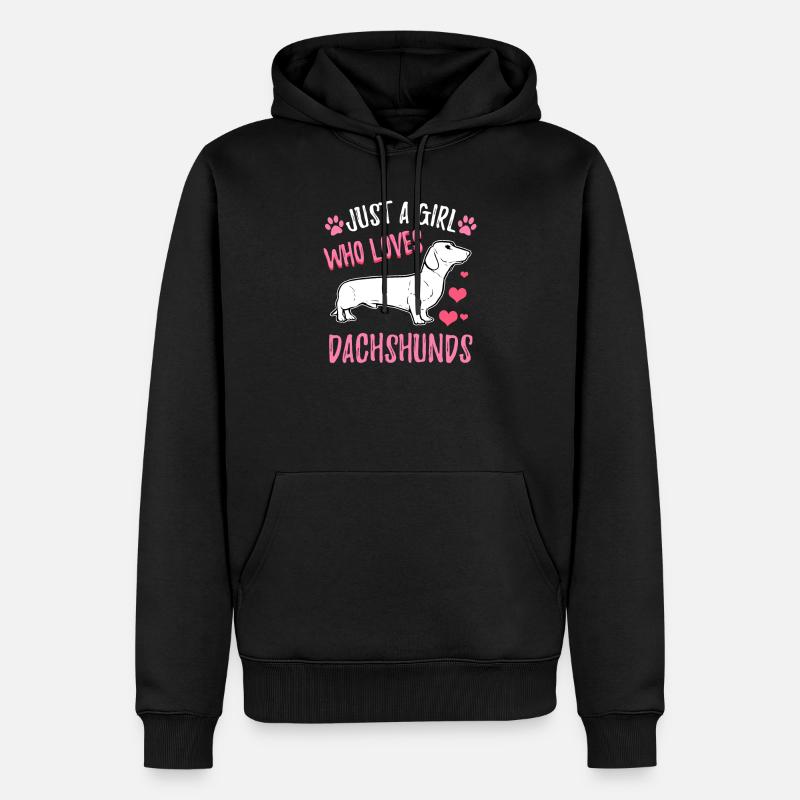 teckel - Sweat à capuche Premium bio Homme - noir