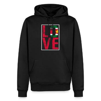 suriname - Sweat à capuche Premium bio Homme - noir - Devant - Nico (187cm)