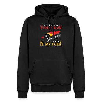 Timor-Oriental - Sweat à capuche Premium bio Homme - noir - Devant - Nico (187cm)