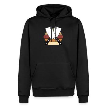 Metzger - Männer Premium Bio Hoodie - Schwarz - Vorne - Nico (187cm)