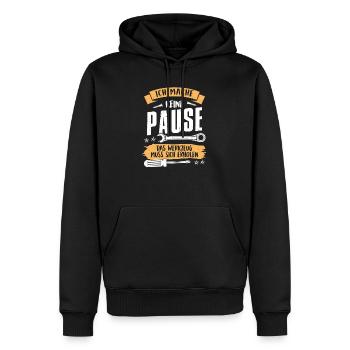 Ich Mache Keine Pause Werkzeug Handwerker - Männer Premium Bio Hoodie - Schwarz - Vorne - Nico (187cm)