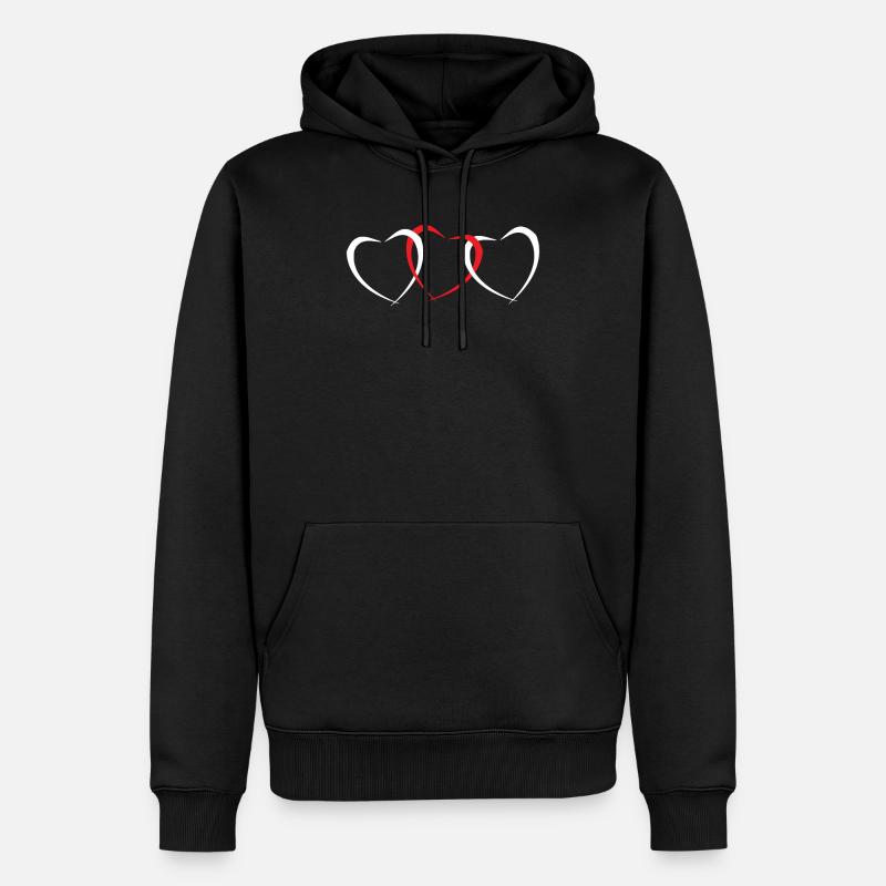 Saint Valentin - Sweat à capuche Premium bio Homme - noir