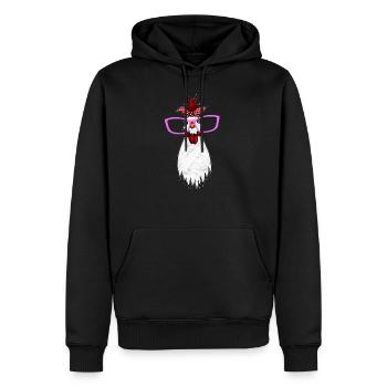 Partygirls, Hühner, Freunde, Mädchen - Männer Premium Bio Hoodie - Schwarz - Vorne - Nico (187cm)
